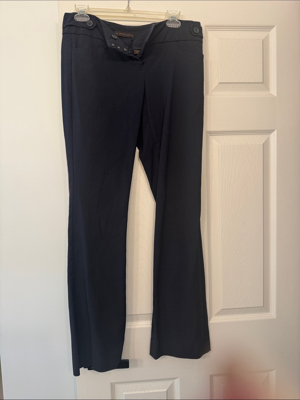 The Limited Navy Pinstripe Dress Pants